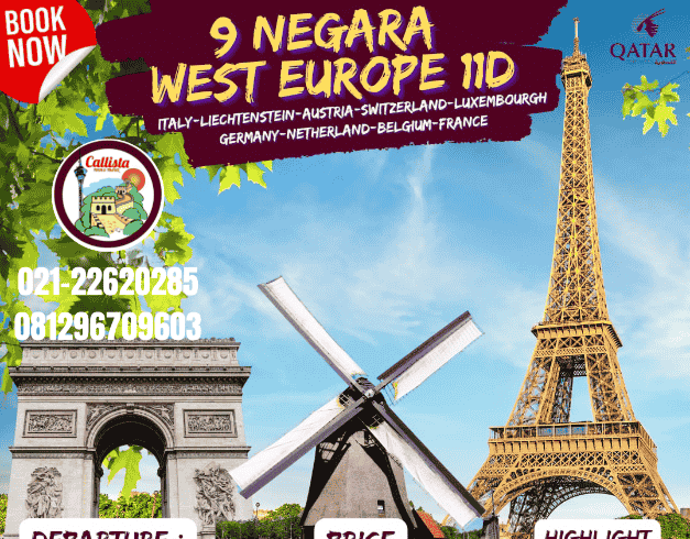 11DAYS 9 Negara West Europe (italy- Liechtenstein -  Austria – Switzerland– Luxembourg - Germany- Netherland- Belgium- France) Dep 19 Feb'23 (wh05) 1